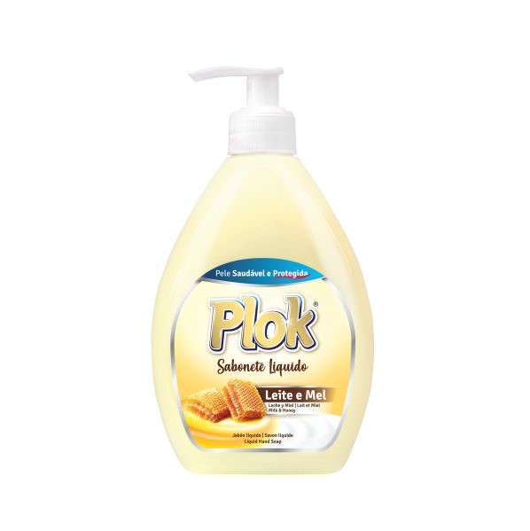 Plok - Sabonete liquido Leite & Mel 600ml